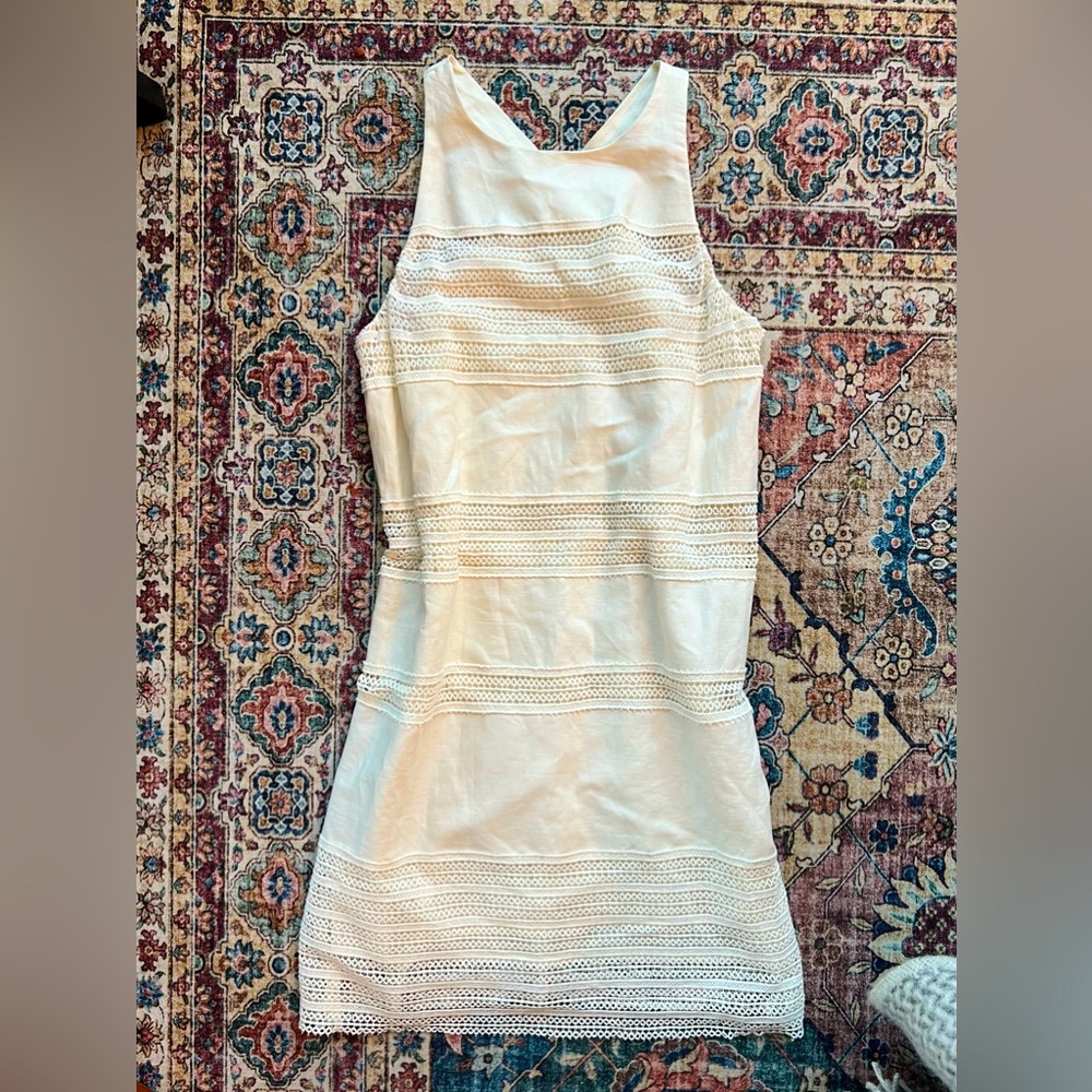 LOFT Cream Sleeveless Dress
